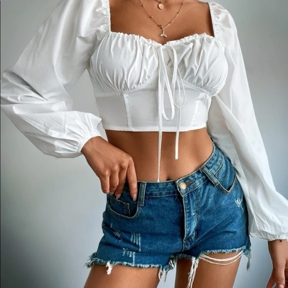COPY - White crop top - Picture 4 of 6